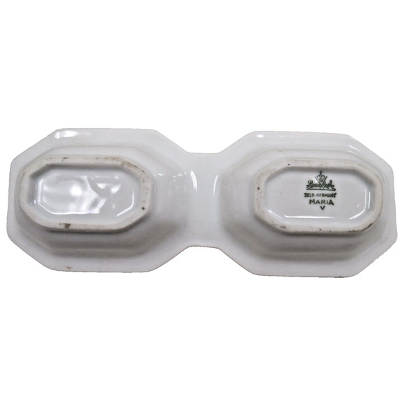 Vintage Rosenthal Maria White Double Salt Dip Dish Classic Rose - Germany - Picture 4 of 5